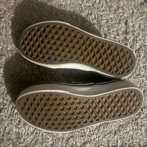 Youth 1.5 Vans Gray and Black Checkered Slip On Shoes - Picture 3 of 3